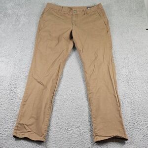 Bonobos Pants Mens 33x32 Brown Khaki Stretch Chino Straight Leg Business Casual